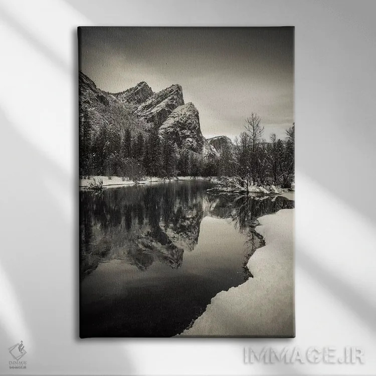 تابلو دکوراتیو Yosemite National Park, California, USA IV,سه برادر بر فراز ر… اثر راس بیشاپ - نمای روبهرو روی دیوار