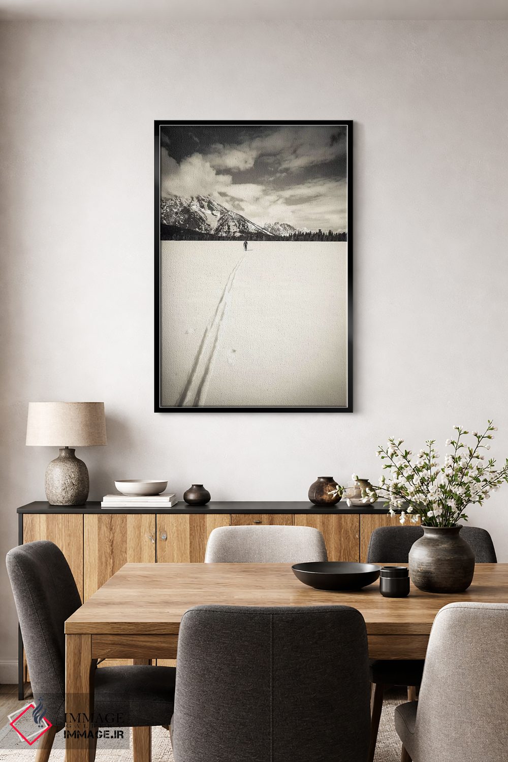 تابلو دکوراتیو Grand Teton National Park, Wyoming, USA,اسکی باز در منطقه دور… اثر راس بیشاپ - D5B