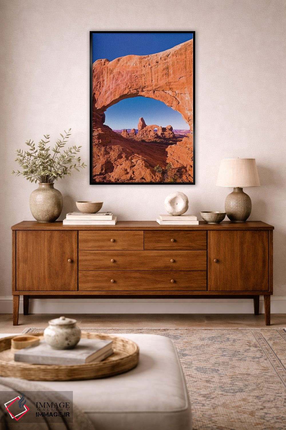 تابلو دکوراتیو Arches National Park, Utah, USA,نور صبحگاهی بر طاقک برجکی از… اثر راس بیشاپ - D4B