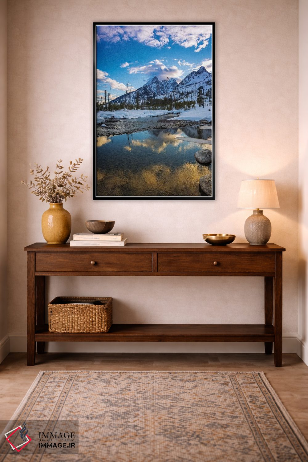 تابلو دکوراتیو Grand Teton National Park, Wyoming, USA,طوفان بر فراز تتون از… اثر راس بیشاپ - D4B