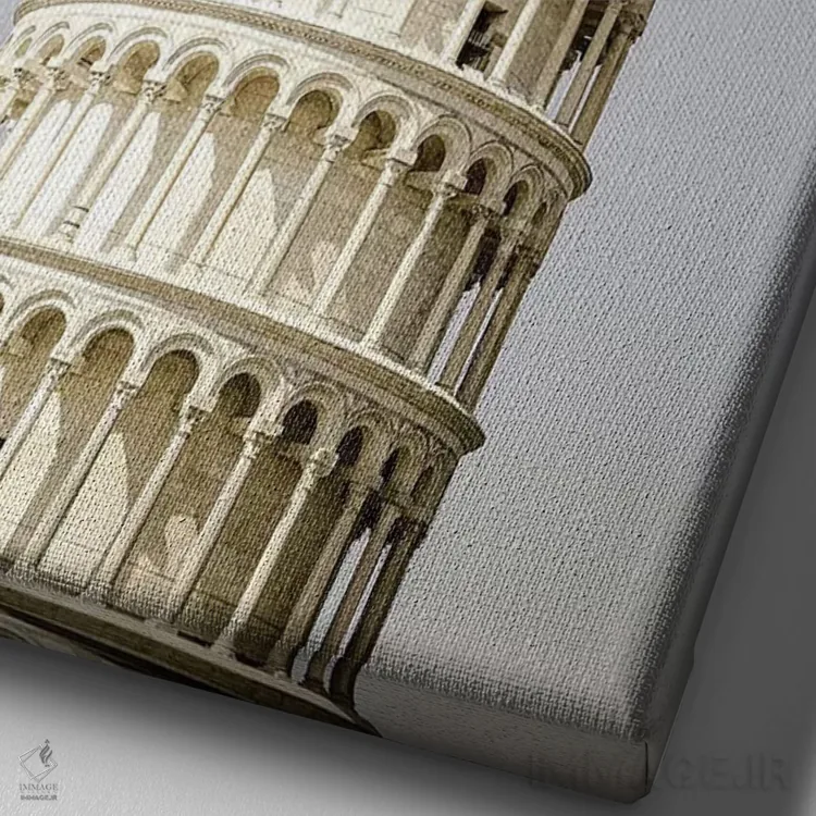 تابلو دکوراتیو Pisa, Tuscany, Italy,برج کج پیزا، پیزا، توسکانی، ایتالیا اثر راس بیشاپ - نمای نزدیک بافت بوم