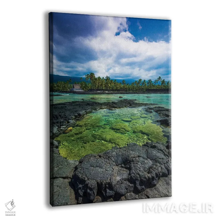 تابلو دکوراتیو Pu'uhonua O Honaunau National Historic Park, Kona Coast, Hawa… اثر راس بیشاپ - نمای پرسپکتیو محصول