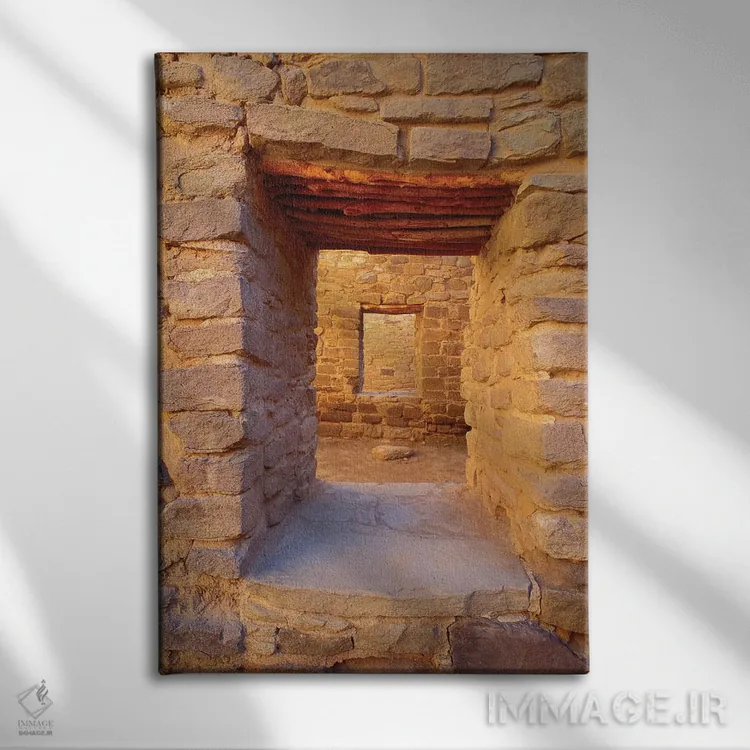 تابلو دکوراتیو Aztec Ruins National Monument, New Mexico, USA,درگاه های داخل… اثر راس بیشاپ - نمای روبهرو روی دیوار