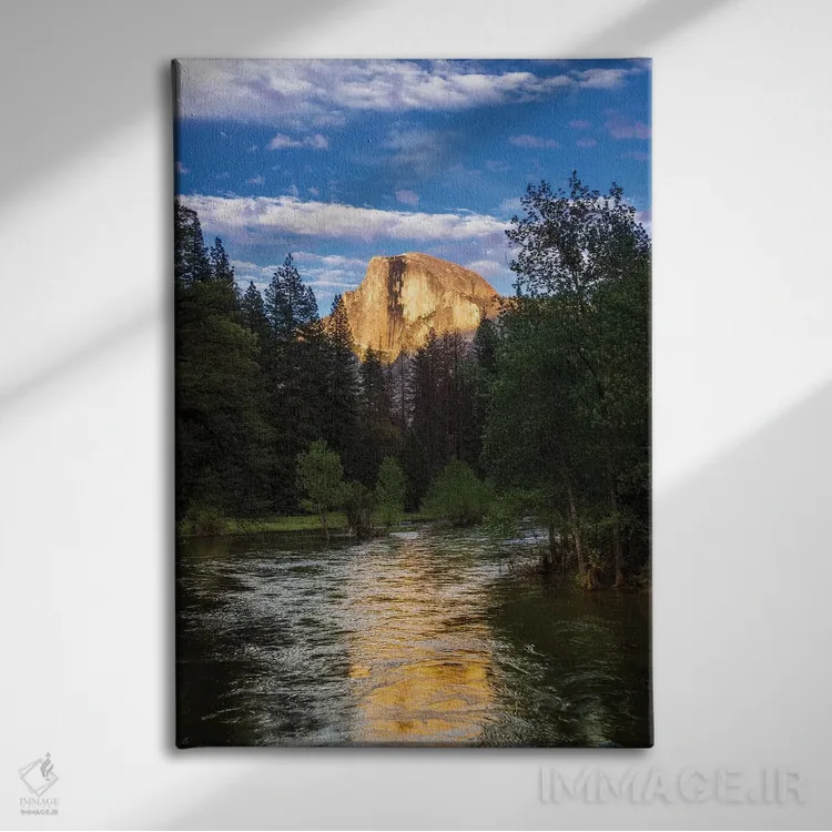 تابلو دکوراتیو Yosemite National Park, California, USA,نور شامگاهی بر هاف دو… اثر راس بیشاپ - نمای روبهرو روی دیوار
