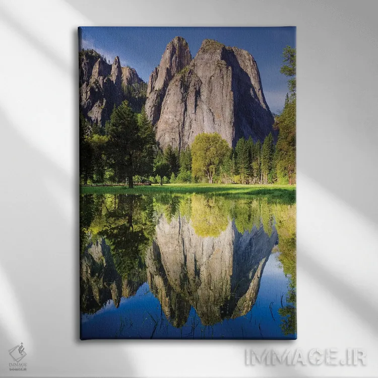 تابلو دکوراتیو Yosemite National Park, California, USA,صخره های کلیسایی منعک… اثر راس بیشاپ - نمای روبهرو روی دیوار