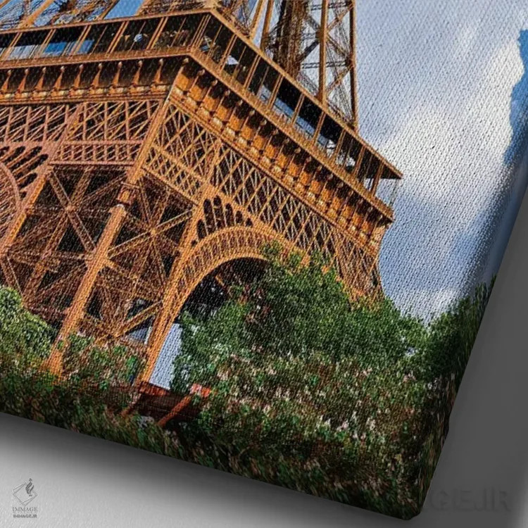 تابلو دکوراتیو France,برج ایفل. پاریس، فرانسه اثر راس بیشاپ - نمای نزدیک بافت بوم