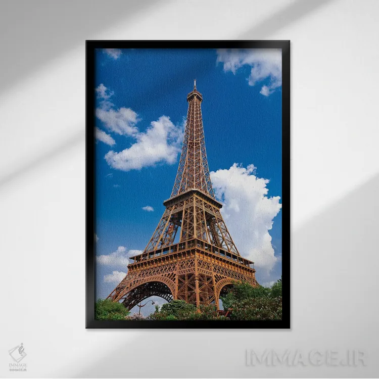 تابلو دکوراتیو France,برج ایفل. پاریس، فرانسه اثر راس بیشاپ - نمای قابدار مشکی