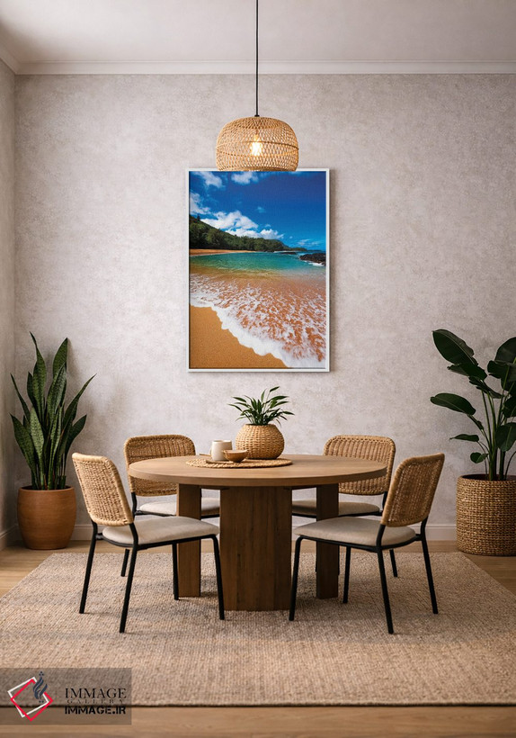 تابلو دکوراتیو Island of Kauai, Hawaii, USA,شن و موج در ساحل لوماهائی، جزیره… اثر راس بیشاپ - D3W