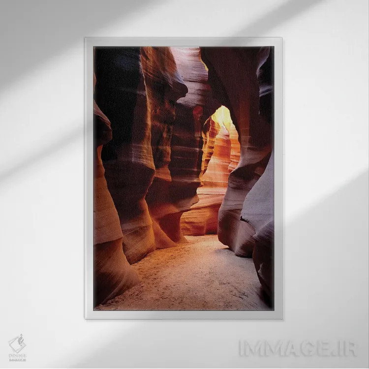 تابلو دکوراتیو Navajo Indian Reservation, Arizona, USA,شکل گیری های ظریف اسل… اثر راس بیشاپ - نمای قابدار سفید