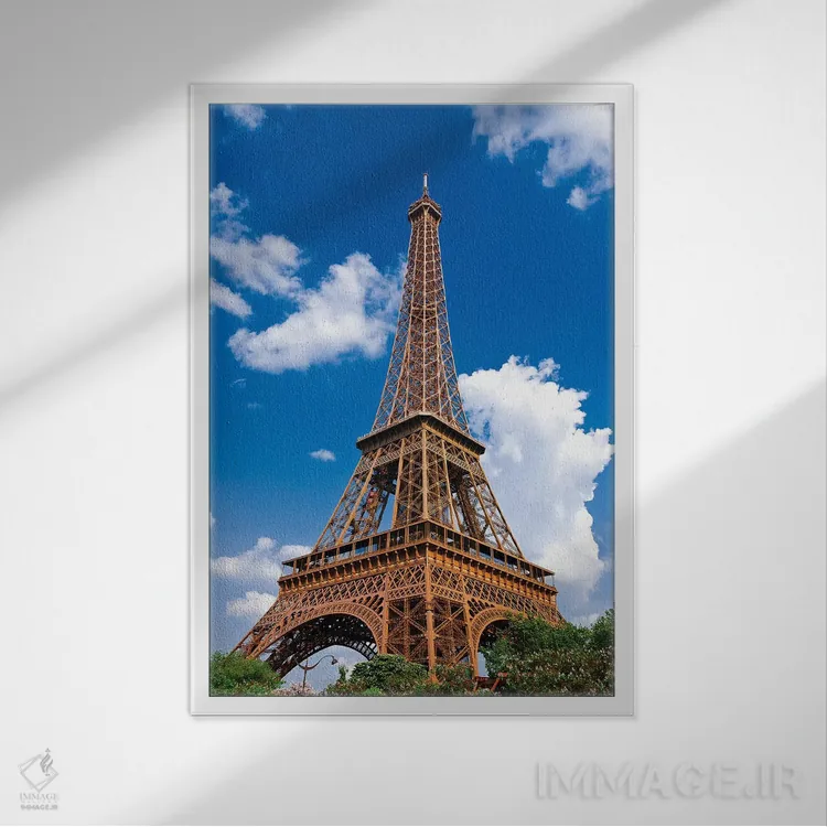 تابلو دکوراتیو France,برج ایفل. پاریس، فرانسه اثر راس بیشاپ - نمای قابدار سفید