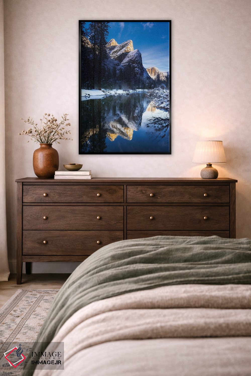 تابلو دکوراتیو Yosemite National Park, California, USA II,سه برادر بر فراز ر… اثر راس بیشاپ - D4B