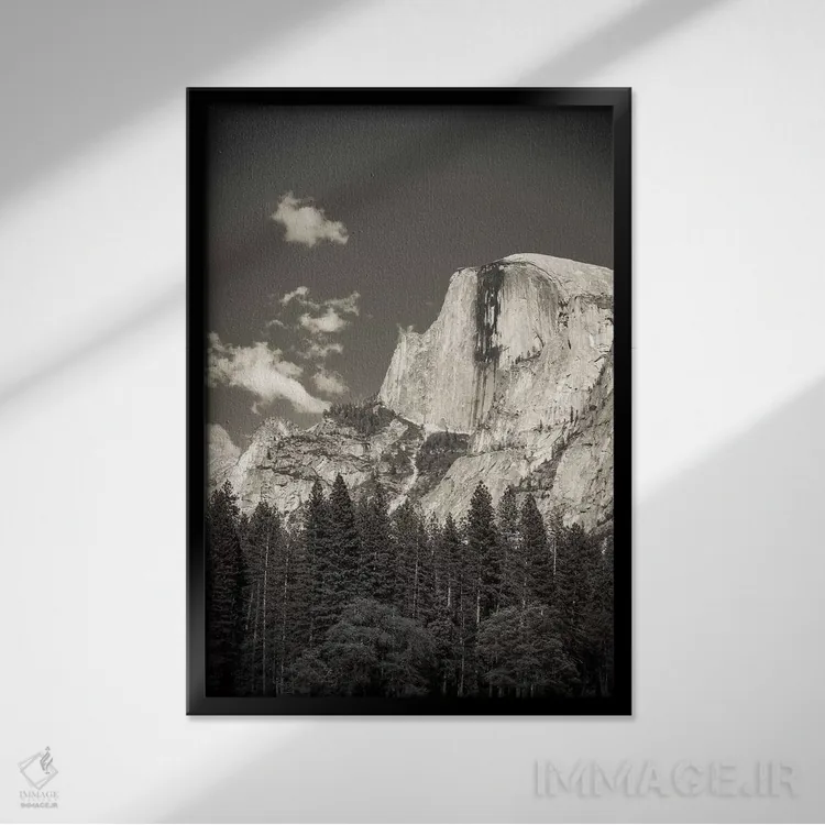 تابلو دکوراتیو Yosemite National Park, California, USA,نیم گنبد، پارک ملی یو… اثر راس بیشاپ - نمای قابدار مشکی