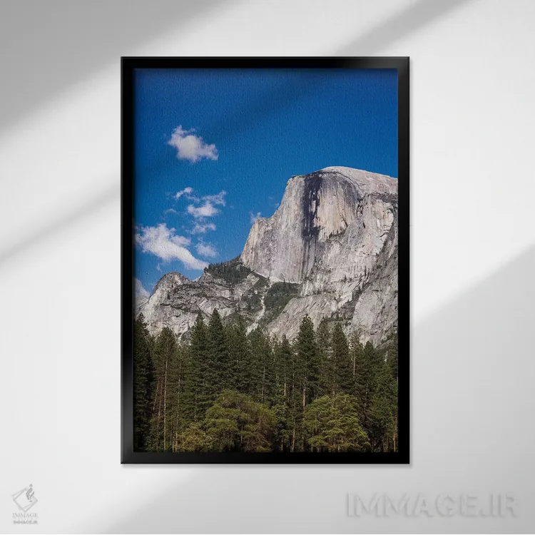 تابلو دکوراتیو Yosemite National Park, California, USA,نیم گنبد، پارک ملی یو… اثر راس بیشاپ - نمای قابدار مشکی