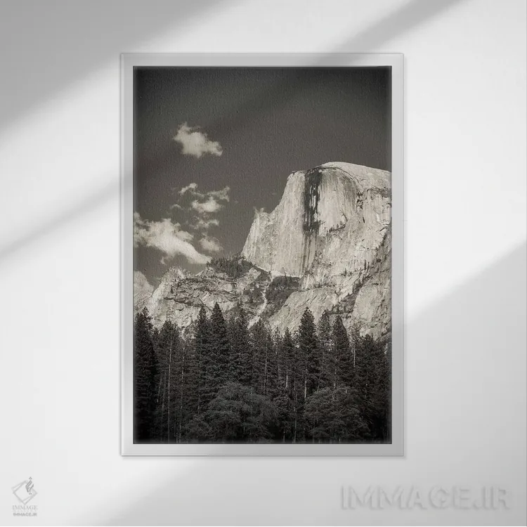 تابلو دکوراتیو Yosemite National Park, California, USA,نیم گنبد، پارک ملی یو… اثر راس بیشاپ - نمای قابدار سفید