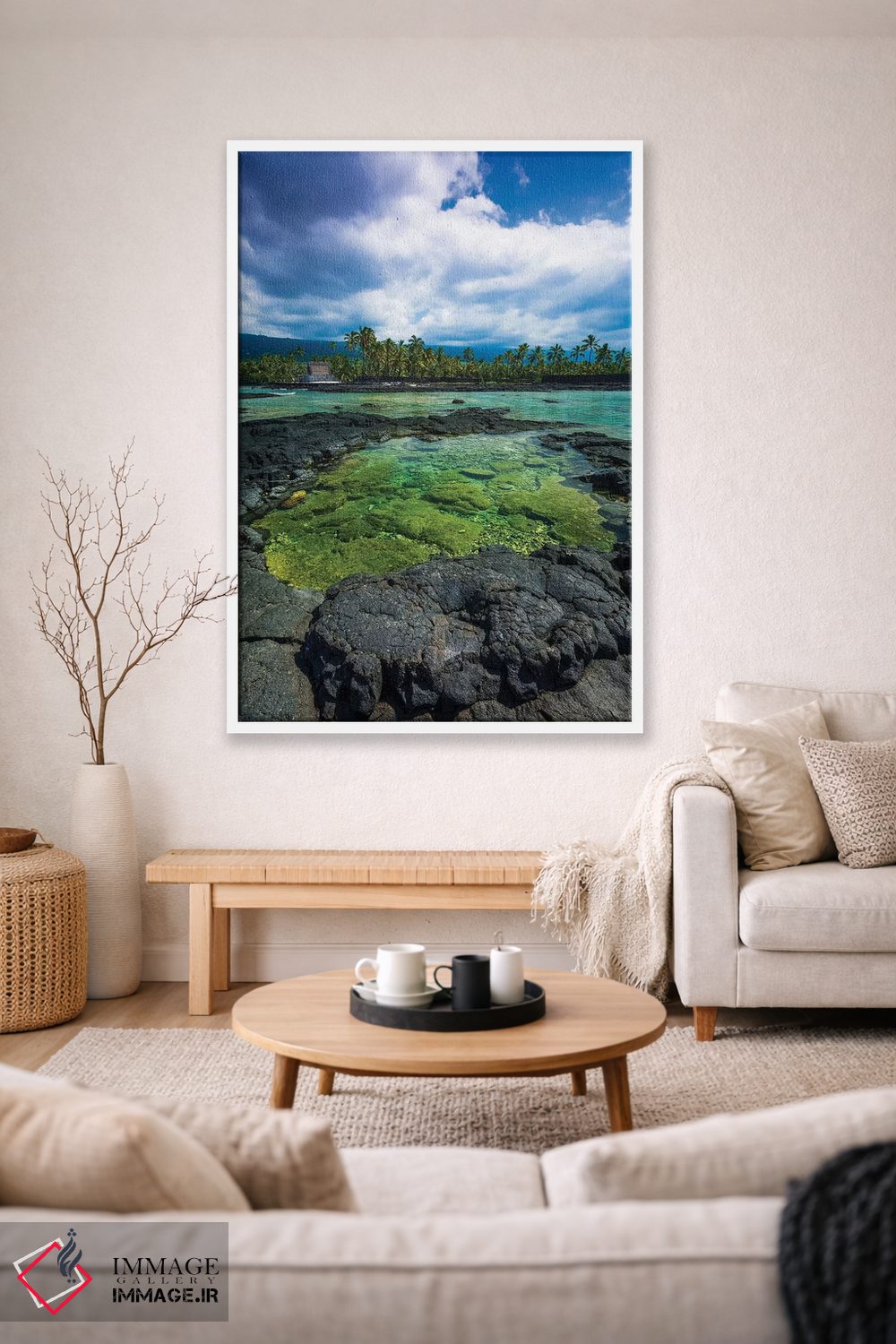 تابلو دکوراتیو Pu'uhonua O Honaunau National Historic Park, Kona Coast, Hawa… اثر راس بیشاپ - D1W