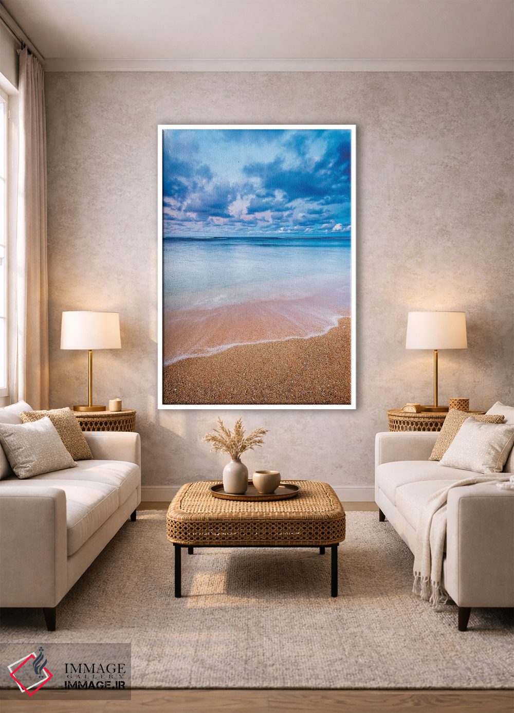 تابلو دکوراتیو Tunnels Beach, Kauai, Hawaii, USA,نور شامگاهی II، ساحل تونلز… اثر راس بیشاپ - D1W