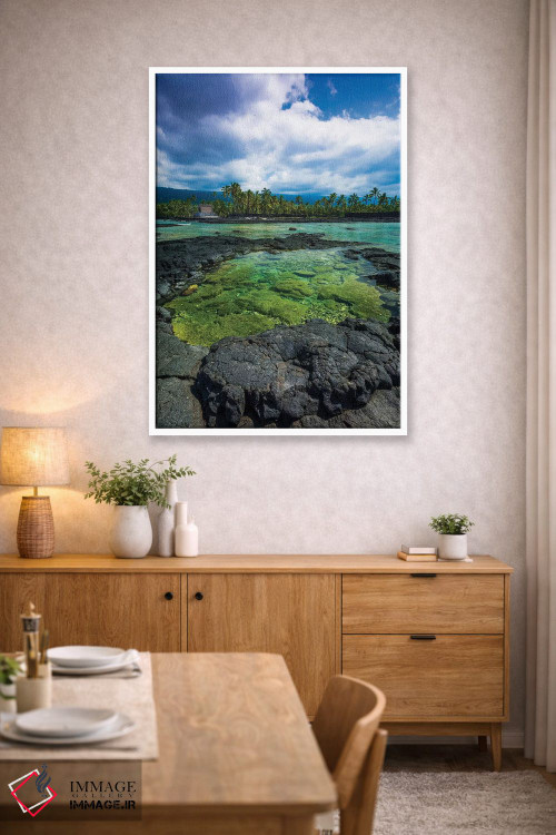 تابلو دکوراتیو Pu'uhonua O Honaunau National Historic Park, Kona Coast, Hawa… اثر راس بیشاپ - D2W