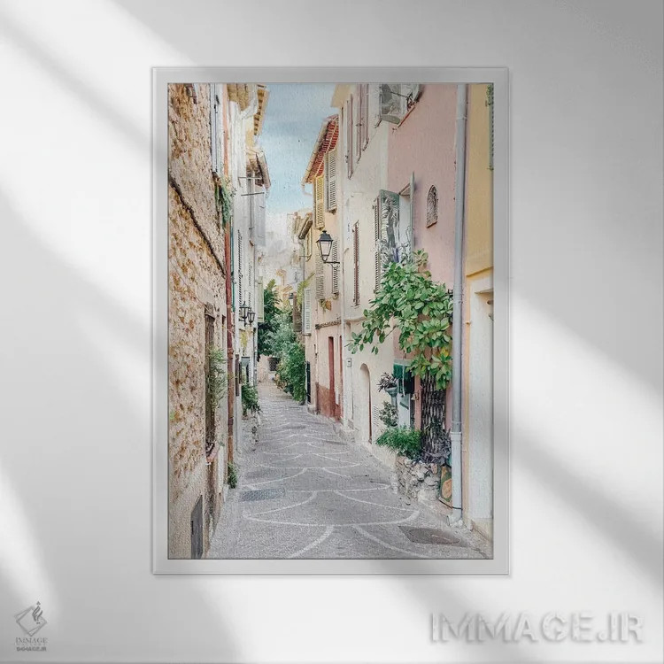 تابلو دکوراتیو France, French Riviera, Cote D'Azur,خیابان های شهر آنتیب در… اثر رادو برکان - نمای قابدار سفید