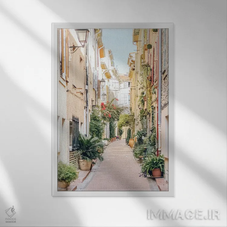 تابلو دکوراتیو France, French Riviera, Cote D'Azur,خیابان شهر آنتیب در پایی… اثر رادو برکان - نمای قابدار سفید