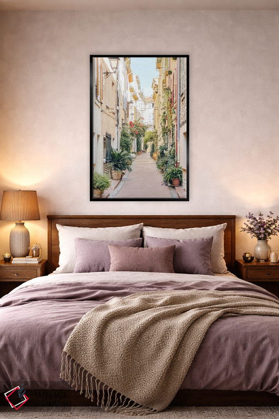 تابلو دکوراتیو France, French Riviera, Cote D'Azur,خیابان شهر آنتیب در پایی… اثر رادو برکان - D3B