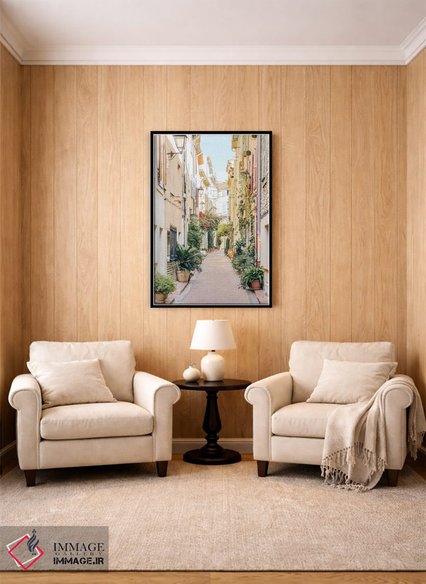 تابلو دکوراتیو France, French Riviera, Cote D'Azur,خیابان شهر آنتیب در پایی… اثر رادو برکان - D4B