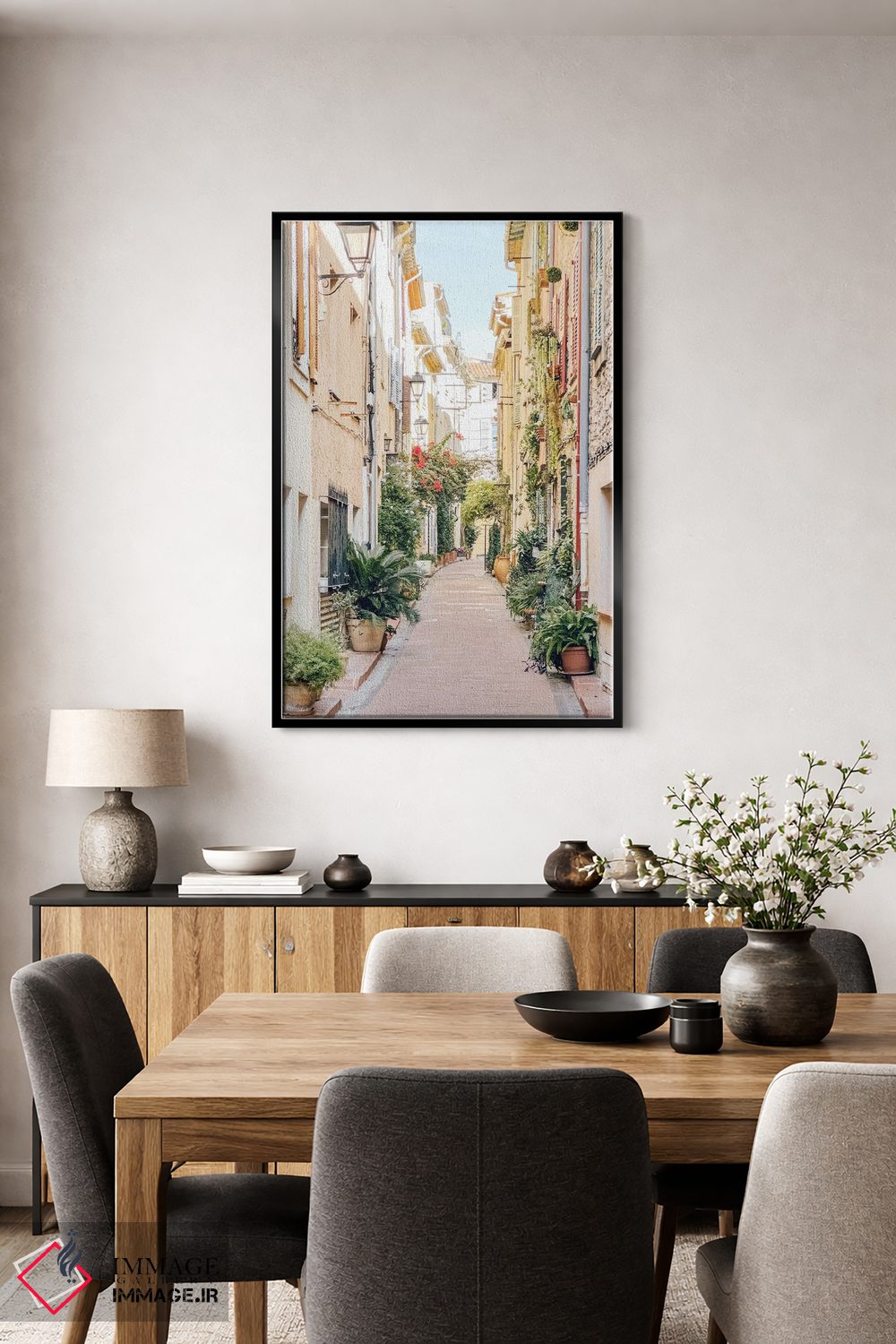 تابلو دکوراتیو France, French Riviera, Cote D'Azur,خیابان شهر آنتیب در پایی… اثر رادو برکان - D5B