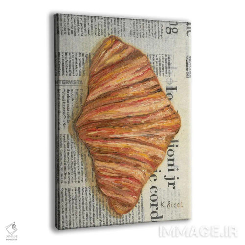 تابلو دکوراتیو کرواسان روی روزنامه اثر کاتیا ریچی - نمای پرسپکتیو محصول