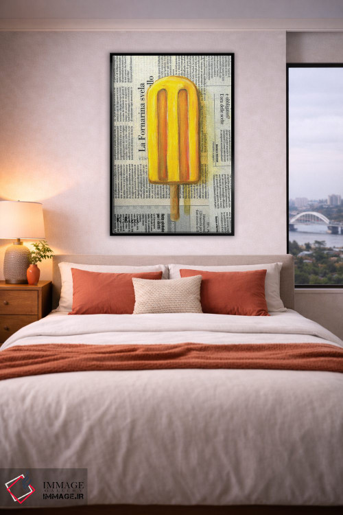 تابلو دکوراتیو بستنی یخی روی روزنامه اثر کاتیا ریچی - D4B