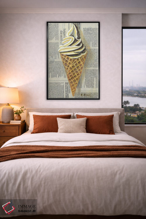 تابلو دکوراتیو بستنی روی روزنامه اثر کاتیا ریچی - D4B