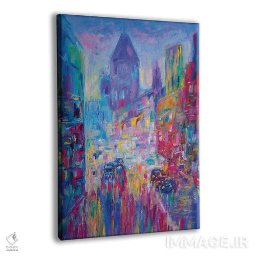 تابلو دکوراتیو چراغ های شهر اثر کاتیا ریچی - نمای پرسپکتیو محصول