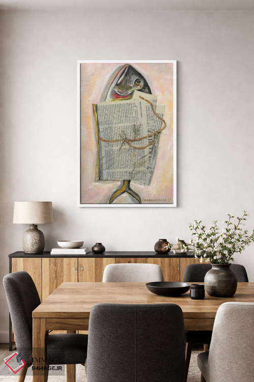 تابلو دکوراتیو ماهی پیچیده شده در روزنامه اثر کاتیا ریچی - D3W