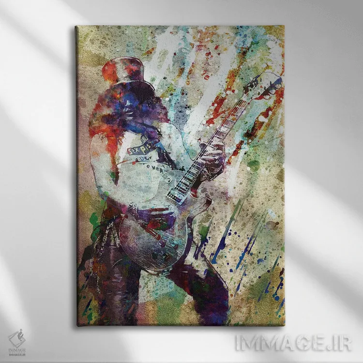 تابلو دکوراتیو اسلش اثر راک کروماتیک - نمای روبهرو روی دیوار