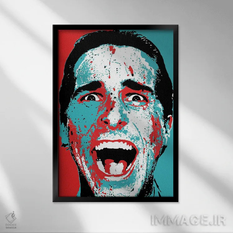 تابلو دکوراتیو روانی آمریکایی اثر راک کروماتیک - نمای قابدار مشکی