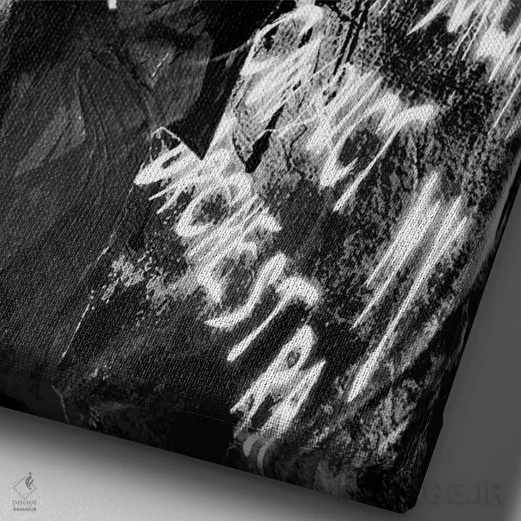 تابلو دکوراتیو روانی آمریکایی اثر راک کروماتیک - نمای نزدیک بافت بوم