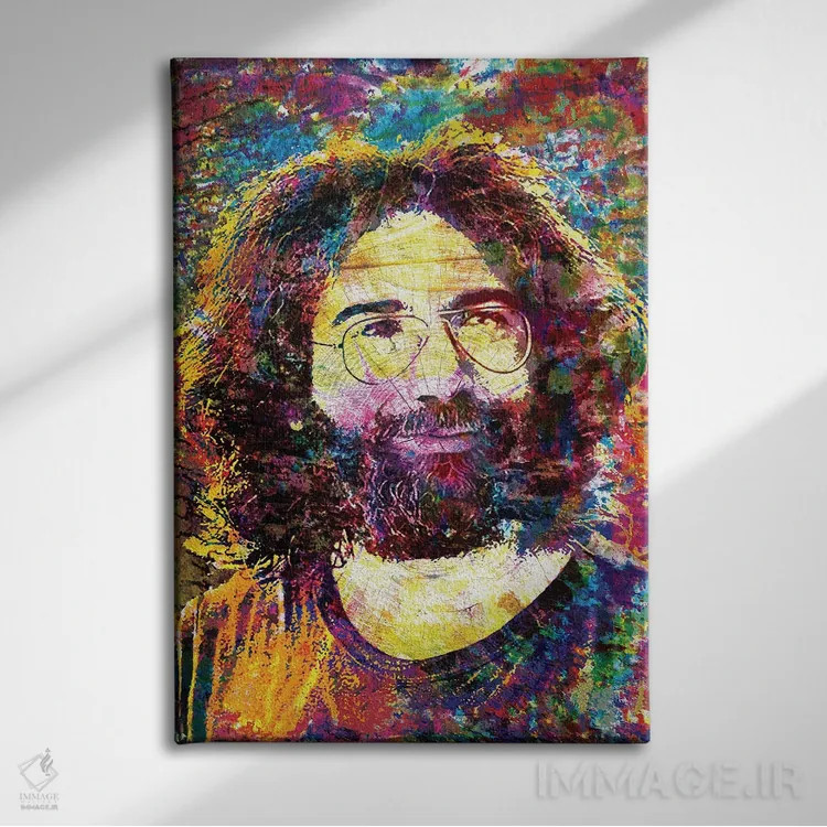تابلو دکوراتیو جری گارسیا اثر راک کروماتیک - نمای روبهرو روی دیوار