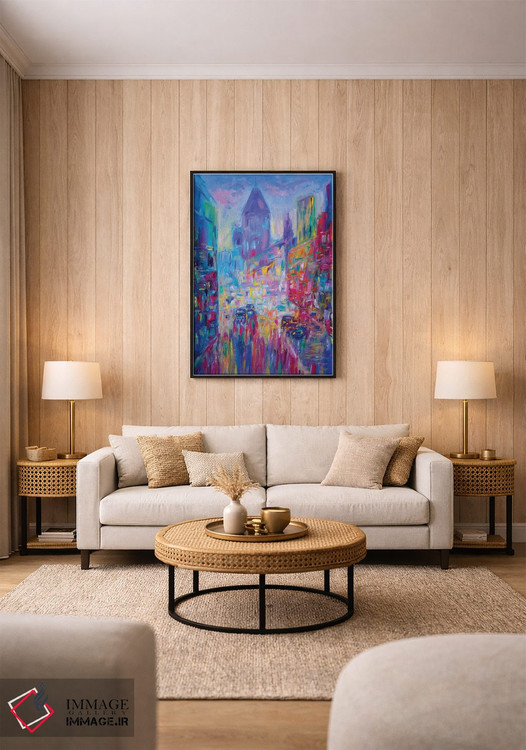 تابلو دکوراتیو چراغ های شهر اثر کاتیا ریچی - D1B