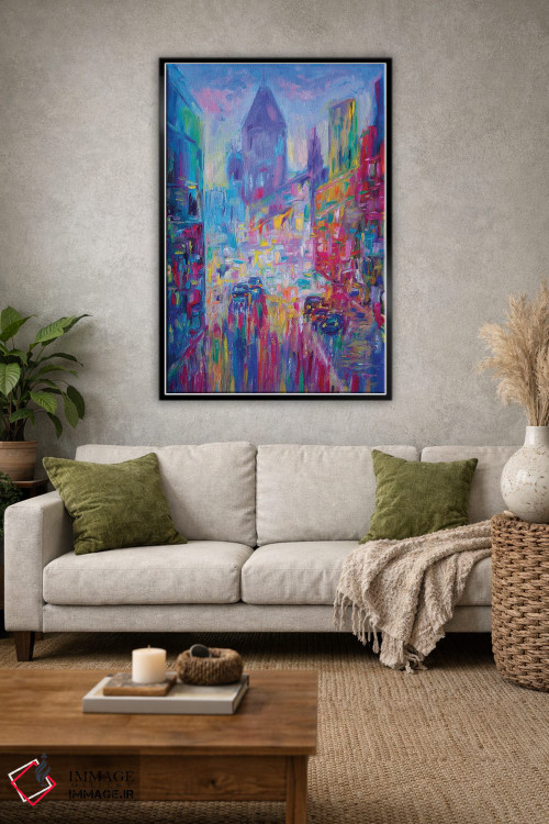 تابلو دکوراتیو چراغ های شهر اثر کاتیا ریچی - D2B