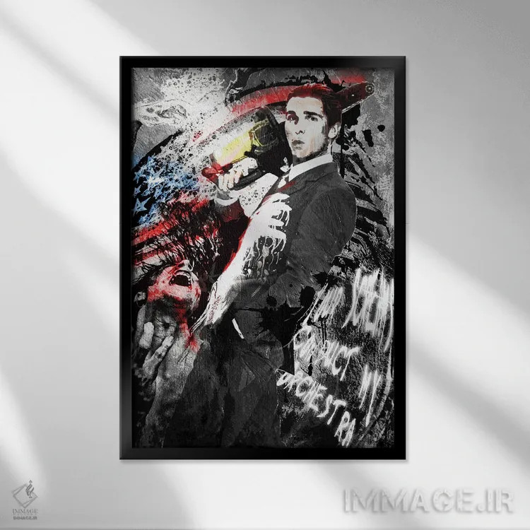 تابلو دکوراتیو روانی آمریکایی اثر راک کروماتیک - نمای قابدار مشکی