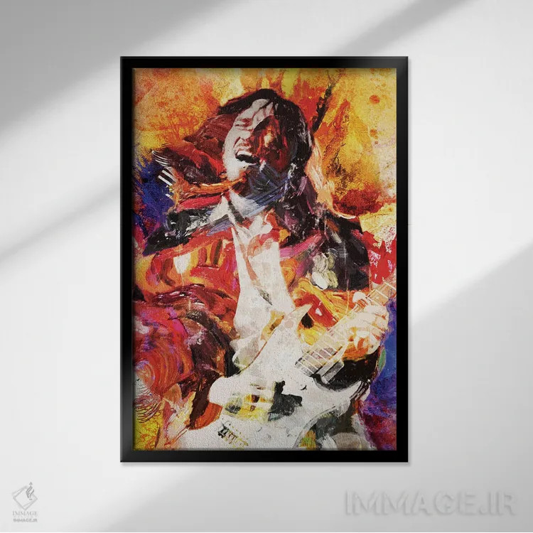 تابلو دکوراتیو جان فروسینته اثر راک کروماتیک - نمای قابدار مشکی