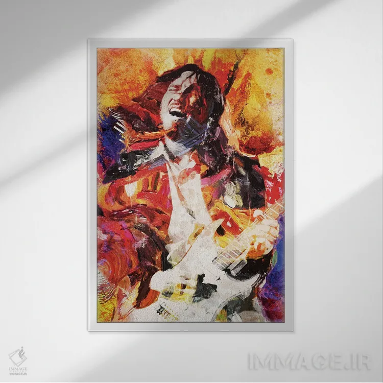 تابلو دکوراتیو جان فروسینته اثر راک کروماتیک - نمای قابدار سفید