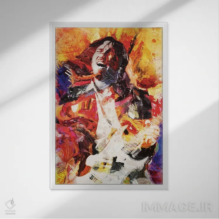 تابلو دکوراتیو جان فروسینته اثر راک کروماتیک - نمای قابدار سفید
