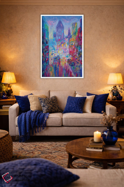 تابلو دکوراتیو چراغ های شهر اثر کاتیا ریچی - D3W