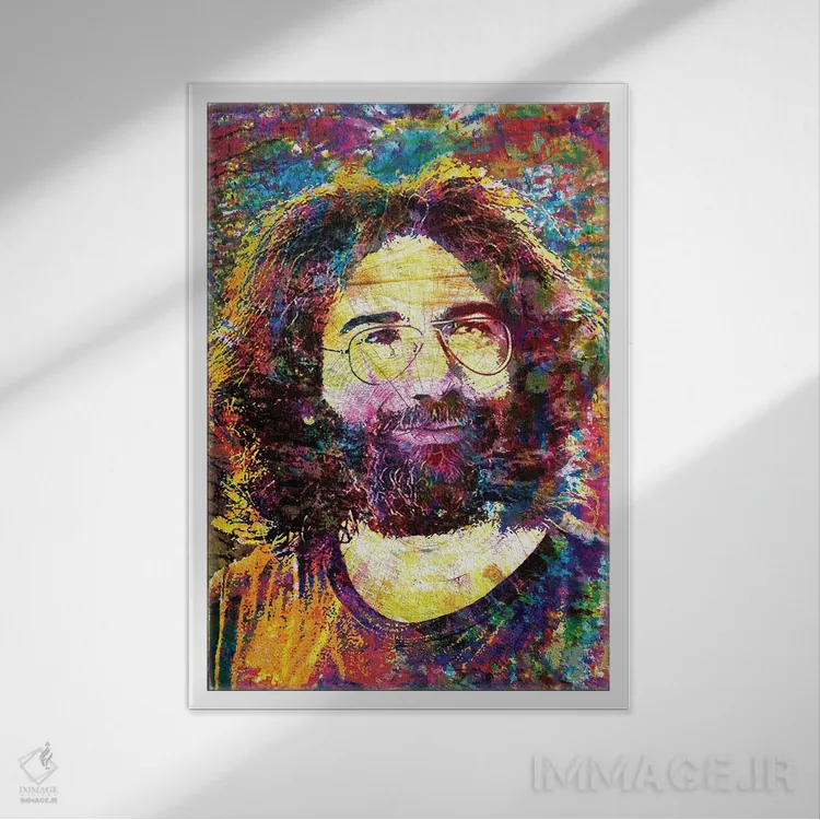 تابلو دکوراتیو جری گارسیا اثر راک کروماتیک - نمای قابدار سفید