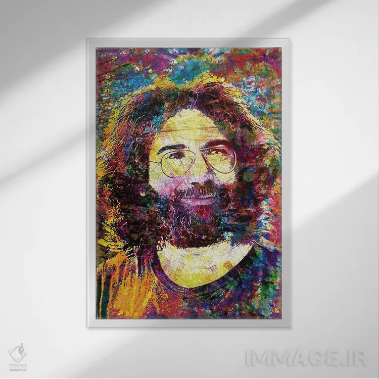 تابلو دکوراتیو جری گارسیا اثر راک کروماتیک - نمای قابدار سفید