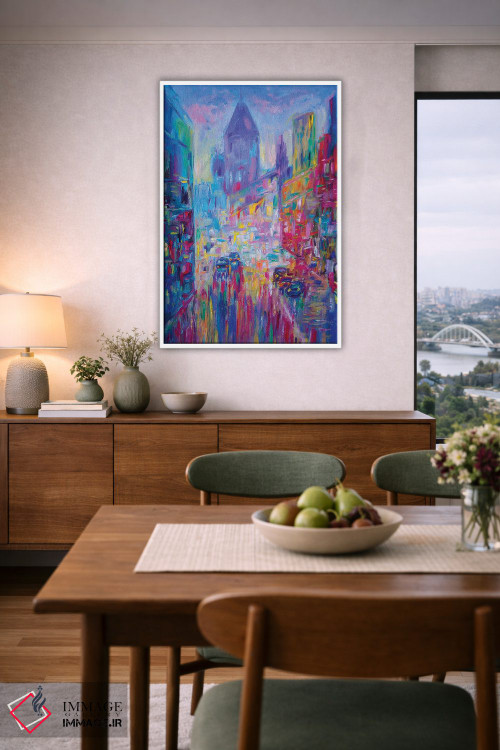 تابلو دکوراتیو چراغ های شهر اثر کاتیا ریچی - D6W