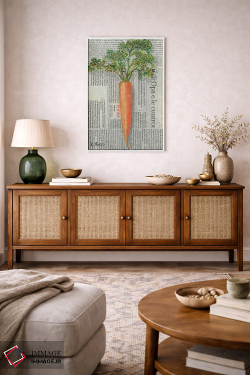 تابلو دکوراتیو هویج روی روزنامه اثر کاتیا ریچی - D2W