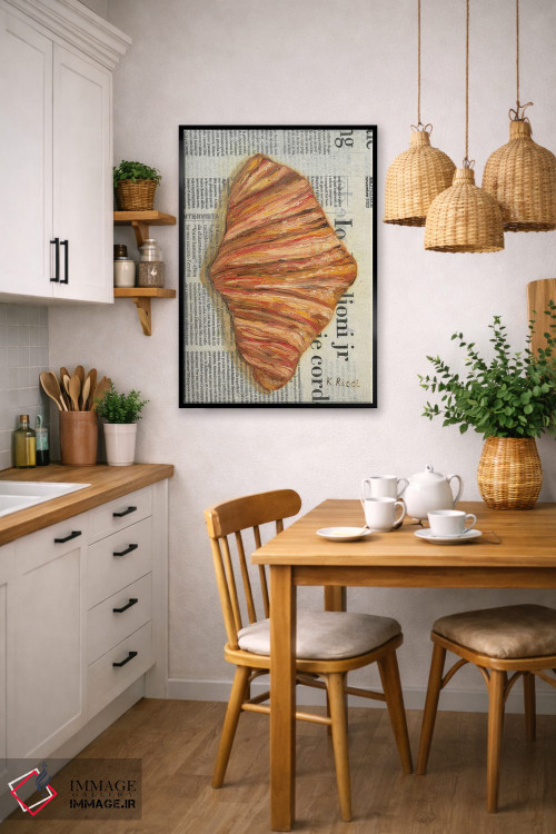 تابلو دکوراتیو کرواسان روی روزنامه اثر کاتیا ریچی - D6B