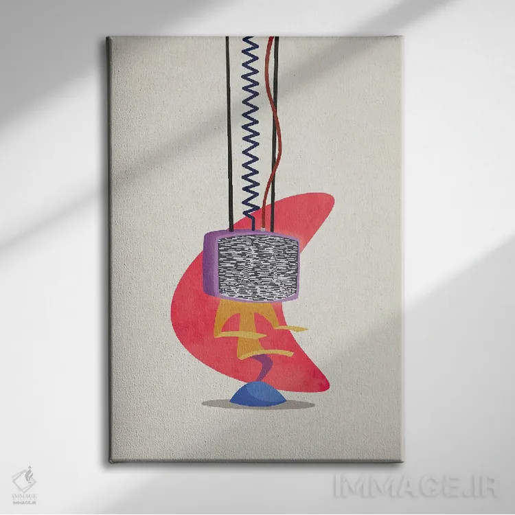 تابلو مینیمال از ساحل تا ساحل اثر راس کسکری - نمای روبهرو روی دیوار