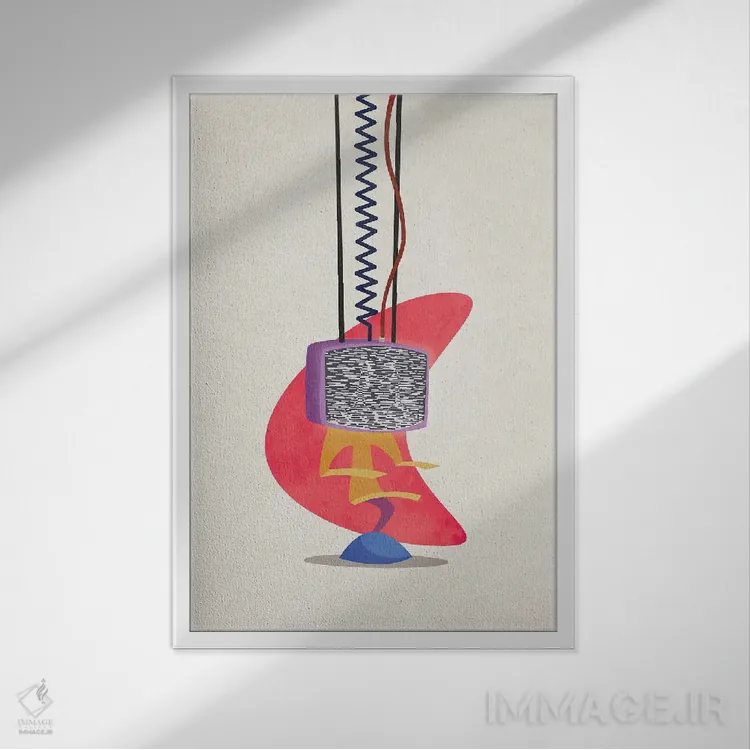 تابلو مینیمال از ساحل تا ساحل اثر راس کسکری - نمای قابدار سفید