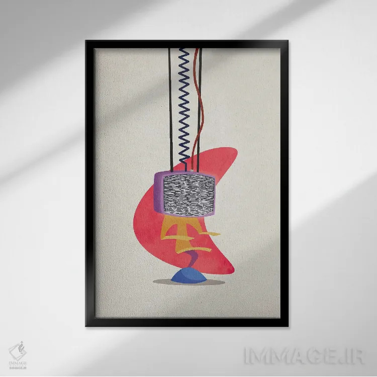 تابلو مینیمال از ساحل تا ساحل اثر راس کسکری - نمای قابدار مشکی